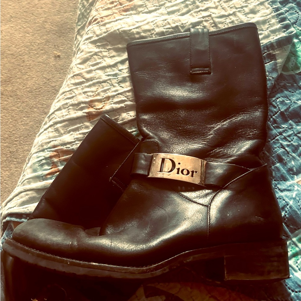 DIor Vintage Boots, rare mid-calf, size 7.5 US / 37.5 Uk.